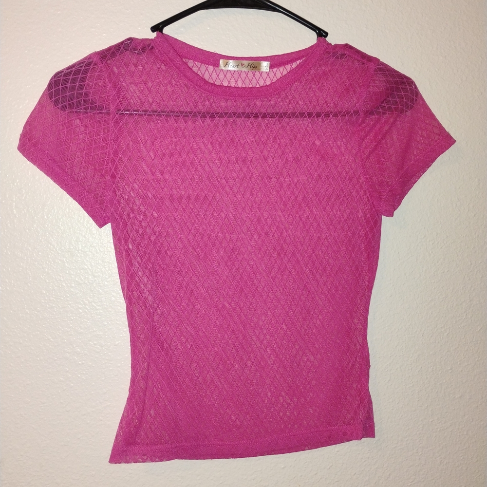Heart & Hips Pink Fitted Short Sleeve Tee